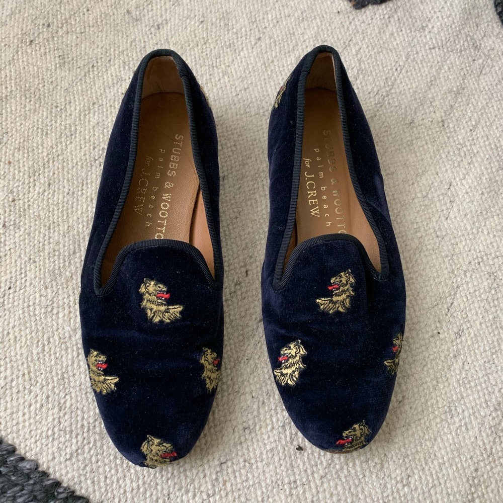 J.Crew Stubbs & Wootton Velvet Loafer